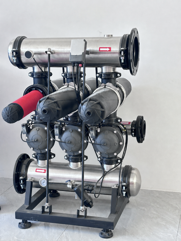 Automatic multi-unit disc filtration system