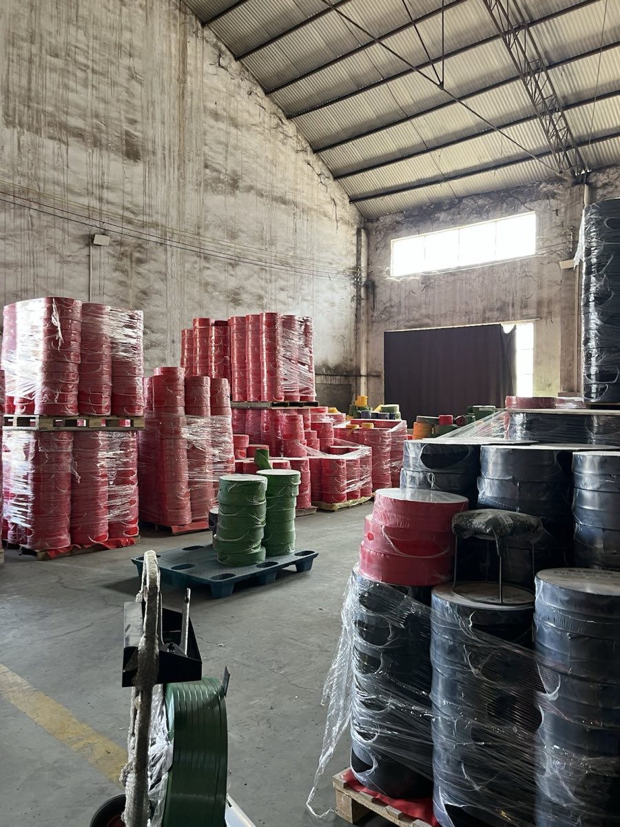 PVC knife-coated layflat hose warehouse display
