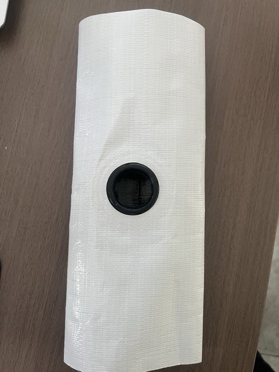 Direct riser base mounted in pre-perforated layflat hose
