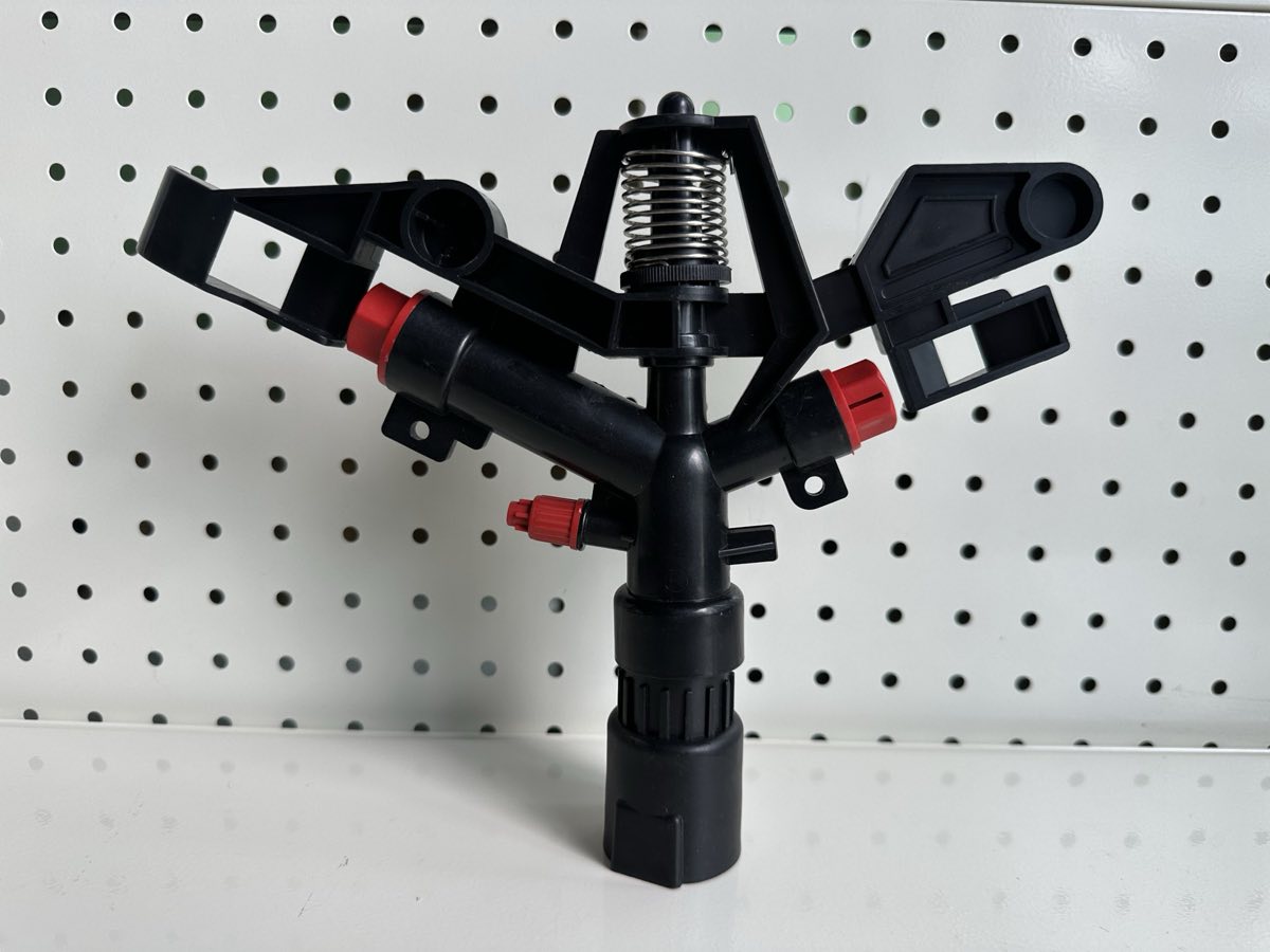 Red & Black Four-Nozzle Impact Sprinkler